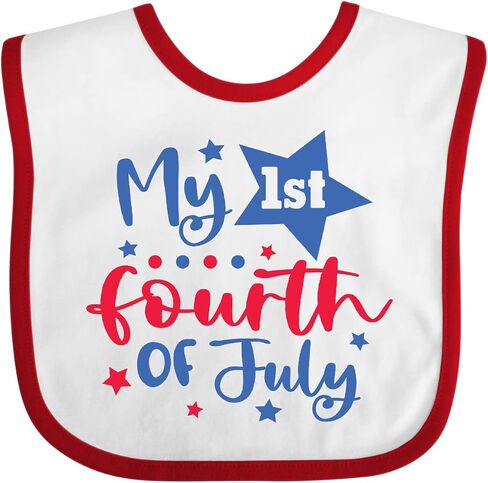 inktastic my 1st 4th of July with Stars Baby Bib in Kuwait