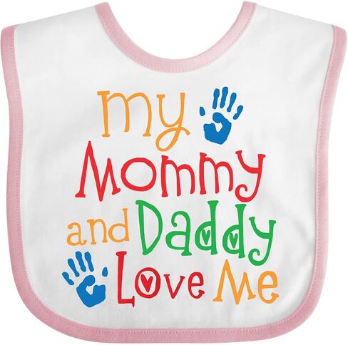 inktastic Mommy and Daddy Love Me Baby Bib in Kuwait
