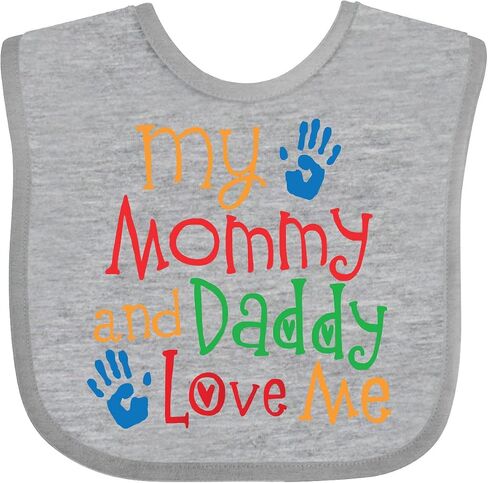 inktastic Mommy and Daddy Love Me Baby Bib in Kuwait