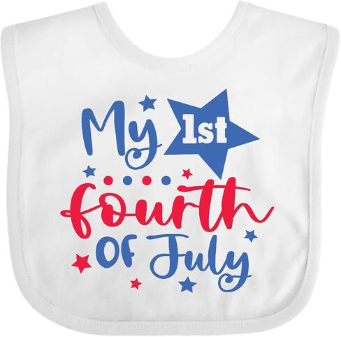inktastic my 1st 4th of July with Stars Baby Bib in Kuwait