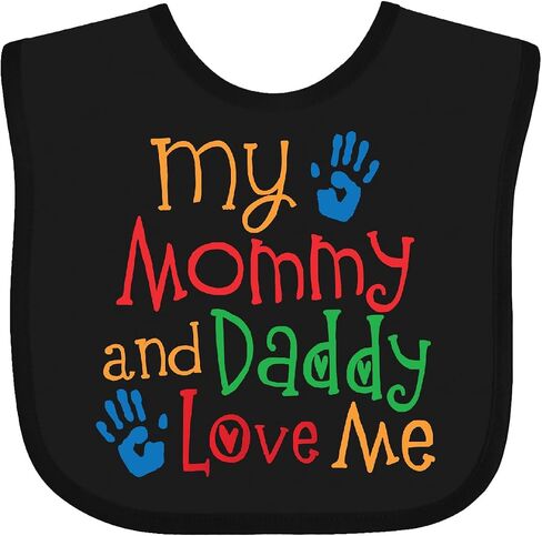 inktastic Mommy and Daddy Love Me Baby Bib in Kuwait