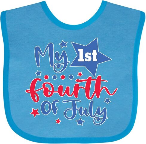 inktastic my 1st 4th of July with Stars Baby Bib in Kuwait