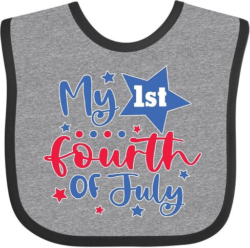inktastic my 1st 4th of July with Stars Baby Bib in Kuwait