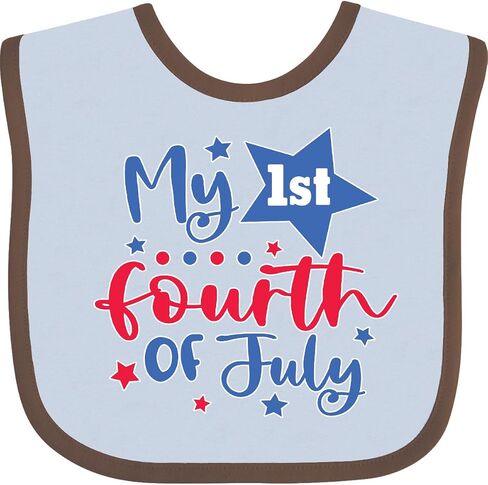 inktastic my 1st 4th of July with Stars Baby Bib in Kuwait