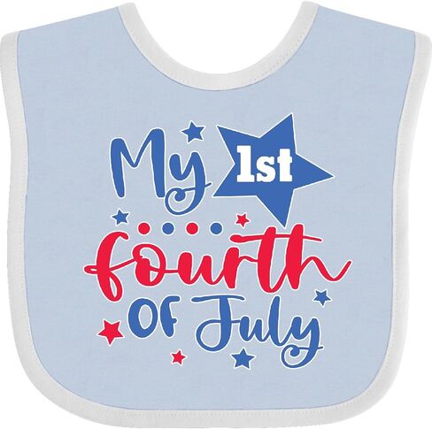 inktastic my 1st 4th of July with Stars Baby Bib in Kuwait