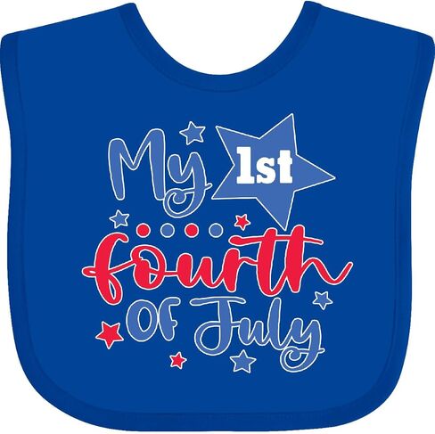 inktastic my 1st 4th of July with Stars Baby Bib in Kuwait