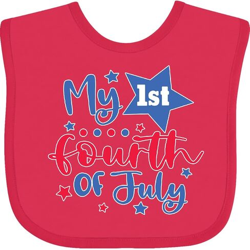 inktastic my 1st 4th of July with Stars Baby Bib in Kuwait