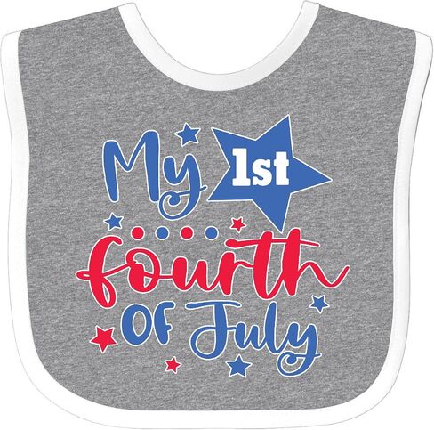 inktastic my 1st 4th of July with Stars Baby Bib in Kuwait