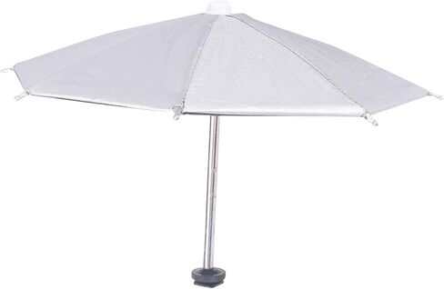 مظلة 27 سم للكاميرا مع الحذاء الساخن حامي الظل واقي التصوير الفوتوغرافي متعدد الأغراض غطاء المطر مقاوم للماء ، فضي in Kuwait