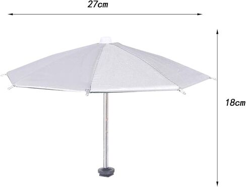 مظلة 27 سم للكاميرا مع الحذاء الساخن حامي الظل واقي التصوير الفوتوغرافي متعدد الأغراض غطاء المطر مقاوم للماء ، فضي in Kuwait