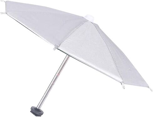 مظلة 27 سم للكاميرا مع الحذاء الساخن حامي الظل واقي التصوير الفوتوغرافي متعدد الأغراض غطاء المطر مقاوم للماء ، فضي in Kuwait