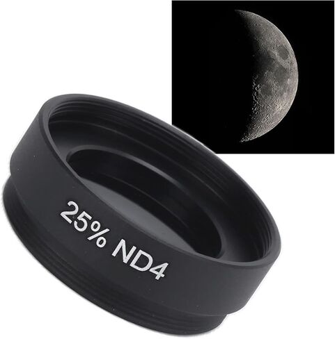 1.25 Inch Telescope Moon Filter ND2 Neutral Density Filter for 1.25 Eyepiece - 52% Light Reduction - Aluminum Alloy Frame - Compatibility for Various Telescopes (25% ND4) in Saudi Arabia
