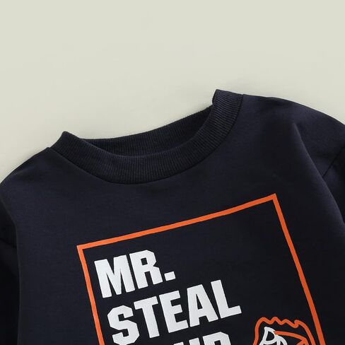 Newborn Baby Boy Fall Winter Outfit Letter Crewneck Sweatshirt Long Sleeve Pullover Top Pants 2Pcs Clothes Set in Saudi Arabia