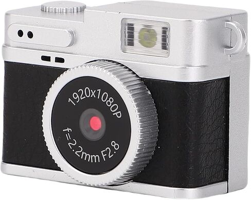 Mini Keychain Camera, 1080P Small Retro Camera, Portable Photo Video Camcorder, for Travel Study Teens Beginners (Black) in Saudi Arabia