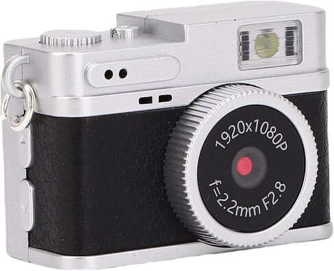 Mini Keychain Camera, 1080P Small Retro Camera, Portable Photo Video Camcorder, for Travel Study Teens Beginners (Black) in Saudi Arabia