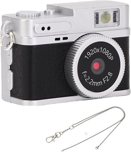 Mini Keychain Camera, 1080P Small Retro Camera, Portable Photo Video Camcorder, for Travel Study Teens Beginners (Black) in Saudi Arabia