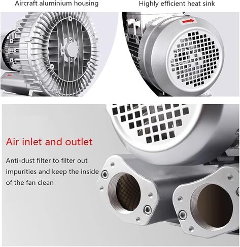 منفاخ تجديدي ، منفاخ حلقة دوامة ، منفاخ تجديدي 0.24HP 0.33HP 0.47HP Blower RING - Blower Ring Fortex Ring عالي الضغط (750W/1.01HP) in Saudi Arabia