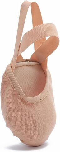 MSMAX Women's Half Soles Dance Shoes Canvas Pirouette Shoes for Contemporary,Ballet,Jazz,Gymnastics,Turners in Saudi Arabia