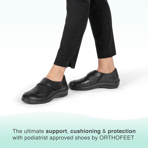 Orthofeet Women's Orthopedic Leather Emily Casual Shoes in Saudi Arabia