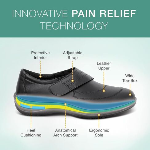 Orthofeet Women's Orthopedic Leather Emily Casual Shoes in Saudi Arabia