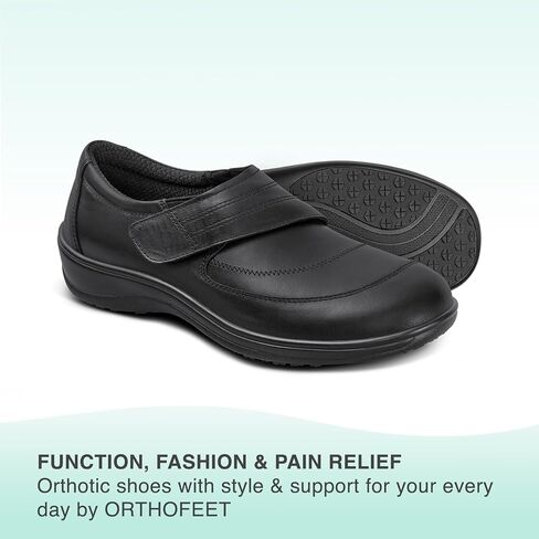 Orthofeet Women's Orthopedic Leather Emily Casual Shoes in Saudi Arabia