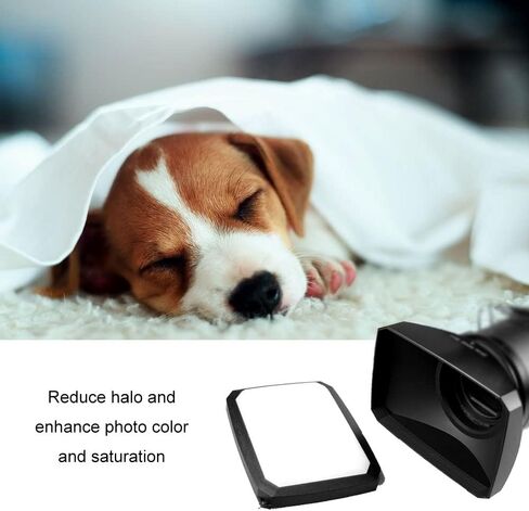 30/37/43/46/49/52/58/62/67/72/77mm Square Lens Hood Cap Set,16:9 Wide Angle Video Camera Lens Shape Screw Mount Rectangular Lens Hood with White Balance Cap (77mm) in Kuwait