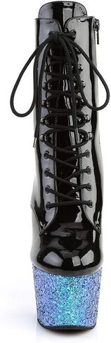 ADORE-1020LG - 7" Heel Ankle Boot with Iridescent Glittered Platform in Saudi Arabia