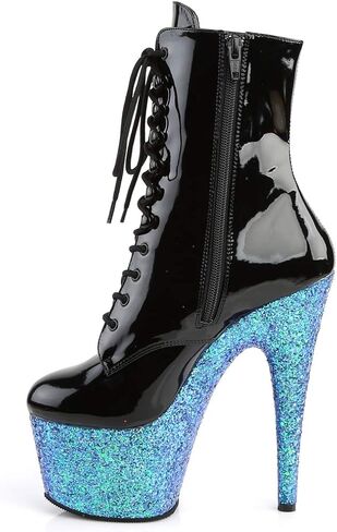 ADORE-1020LG - 7" Heel Ankle Boot with Iridescent Glittered Platform in Saudi Arabia