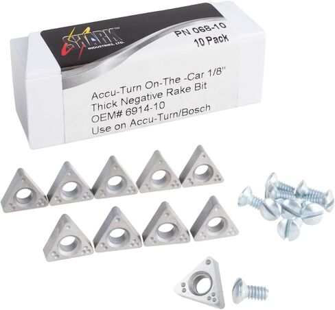 Shark 068-10 Accu-Turn On-The-Car 1/8-Inch Thick Negative Rake Bit, 10-Pack in Saudi Arabia