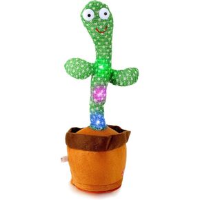 Dancing Talking Cactus Toy for Kids 2025 New Model, Boys Girls Gifts, Singing Mimicking Toy Talks Back, Cactus Plush USB Rechargeable 120 English Songs,