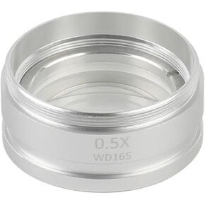 WD165 WD30 0.5X/2X Stereo Trinocular Microscope Auxiliary Objective Lens Barlow Lens with 1-7/8" (48mm) Mounting Thread(2.0X)
