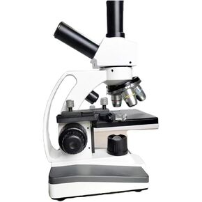 Binocular Biological Microscope, 64X-640X Magnification, LED Light, Coaxial Focus, Scientific Teaching & Lab Microscope with 360° Rotation