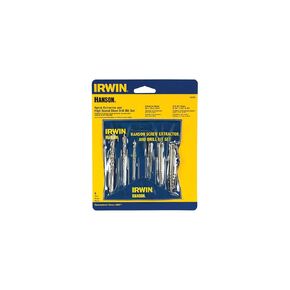 Irwin Industrial Tools 53700 Spiral Extractor and HSS Drill Bit Pouched Set, 6-Piece