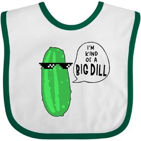 inktastic I'm Kind Of a Big Dill Pickle with Sunglasses Baby Bib