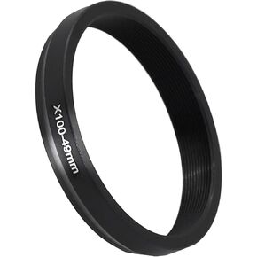 49mm Lens Filter Adapter Ring for Fuji X100S/X100T/X100F/X100/X70 Camera for 49mm Filters,Lens Hood 49mm Metal Filter Adapter Ring (Black)