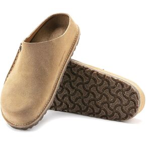 Birkenstock Zermatt Suede Leather Clogs with Cork-Latex Footbed - Clay - 1021390