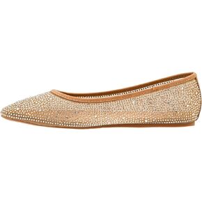 Corkys Footwear Hey Girl It's A Vibe Slip-on Ballerina Flat - Rhinestone Mesh Body, Closed Toe, Breathable and Lightweight Elegance, Comfortable and Lightly Cushioned Insoles
