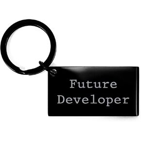 Developer Gifts, Funny Quote, Black Keychain for Future Developer, Birthday Unique Gifts from Men to Developer, Cute Keychain for Men