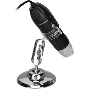 50x‑1600x Magnification Endoscope, 8 LED 3 in 1 Type C Micro USB Digital Microscope, Adjustable Mini Camera with Stand Suitable for Smartphones and Computers
