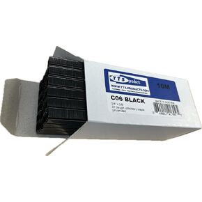 Upholstery Fine Wire Staple 22 Gauge 3/8" Crown x 3/8" Length C06 / 71 Series (Black) Chisel Point Staples -
