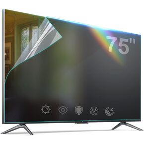 Anti Glare Film for 75inch Multi-function Anti Glare TV Screen Protector Anti Blue Light Screen Film Glare Screen for 75 Inch TV