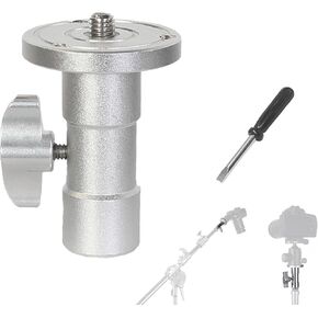 2 Pack 5/8" to 3/8" Baby Ball Head Adapter - Aluminum Camera Mount Converter for C-Stands, Photography Light Stands, Tripod Heads, Baby Pin, Junior Receive