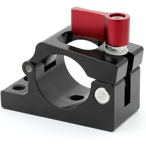 25mm Camera Rod Clamp Monitor Mount, Tube Rod Clamp Holder Adapter Compatible with Stabilizer Monitor Stand Bracket (with 1/4 Hot Shoe Mount)