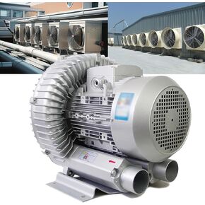 High-Pressure Vortex Ring Blower, Aluminium Casing Electric Air Pump,Industrial Suction Fan For Pumps, Machine Tools, Compressors(350W/0.47HP)