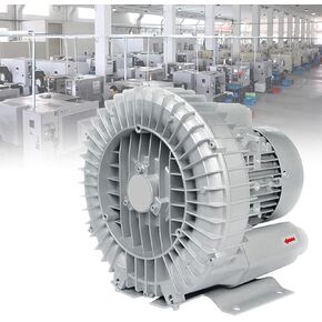 High-Pressure Vortex Ring Blower, Industrial Extractor,Workshop Exhaust Blower, 220V/380V Vortex Centrifugal Vacuum Pump, Regenerative Blower(350W/220V)