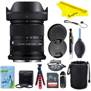 18-50mm f2.8 DC DN Contemporary Lens for Canon RF with BuzzPhoto Starter Bundle