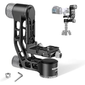 Neewer GM102 Gimbal Head لعدسات Tripod Monopod Telephoto ، رأس ثلاثيات الكاميرا بانورامي 360 درجة ، 33 رطل/15 كجم من المحور ،