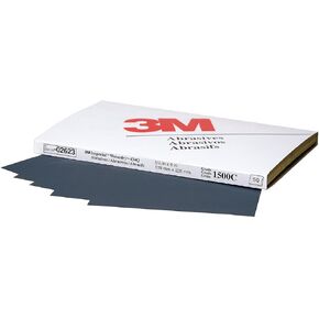 ورقة كاشطية 3M ، 02623 ، 1500 ، الخدمة الثقيلة ، 5 1/2 في × 9 بوصة ، 50 ورقة لكل كرتون