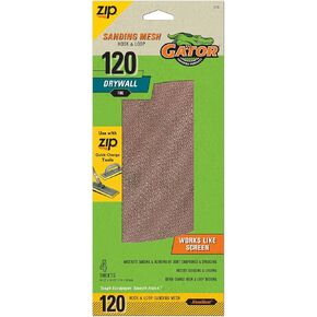 Gator 7176 Hook and Loop Fine 120-Grit Screen Drywall Sanding Sandge