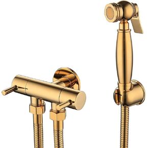 Handheld Bidet Sprayer for Feminine Wash Baby Cloth Diaper Washer Stainless Steel Cleaner and Shower Sprayer for Pet Bathroom or Toilet Holder Bidet Holder Hook